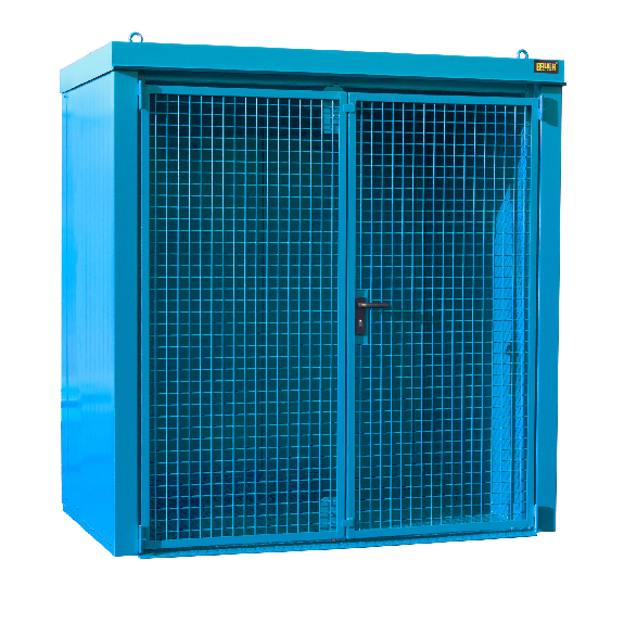 Gasflaschen-Container GFC-B M1, Lichtblau für 28x Gasflaschen Ø 230 mm Gasflaschen-Container GFC-B M1, Lichtblau für 28x Gasflaschen Ø 230 mm-Beschreibung lesen