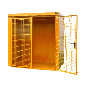 Gasflaschen-Container GFC-B M2 Gelborange für 35x Gasflaschen Ø 230 mm-Beschreibung lesen