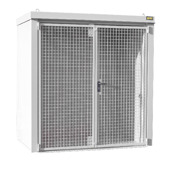 Gasflaschen-Container GFC-B M1, Grauweiß für 28x Gasflaschen Ø 230 mm Gasflaschen-Container GFC-B M1, Grauweiß für 28x Gasflaschen Ø 230 mm-Beschreibung lesen