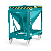 Silowagen Typ RSLF 375dm³ fahrbar RAL 5018 Türkisblau
