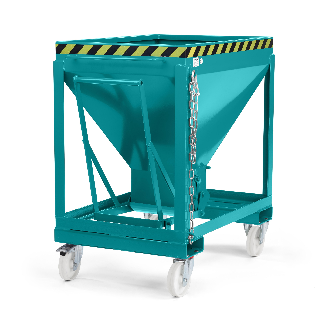 Silowagen Typ RSLF 375dm³ fahrbar RAL 5018 Türkisblau-Beschreibung lesen