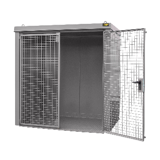 Gasflaschen-Container GFC-B M2, Mausgrau für 35x Gasflaschen Ø 230 mm-Beschreibung lesen