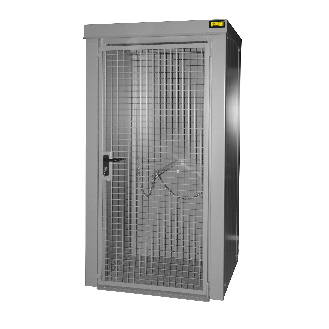 Gasflaschen-Container GFC-B M0, Mausgrau für 9x Gasflaschen Ø 230 mm-Beschreibung lesen