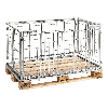 Palettencontainer verzinkt 1020mm hoch vorne halb zu öffnen passend zu Europaletten 1200x800mm