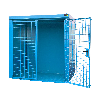 Gasflaschen-Container GFC-B M2, Lichtblau für 35x Gasflaschen Ø 230 mm