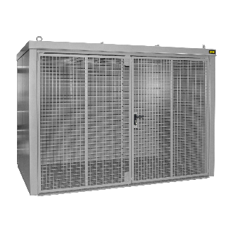 Bauer Gasflaschen-Container GFC-B M4, Mausgrau für 60x Gasflaschen Ø 230 mm-Beschreibung lesen