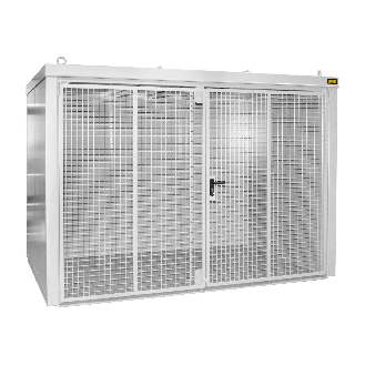 Bauer Gasflaschen-Container GFC-B M4, Grauweiß für 60x Gasflaschen Ø 230 mm-Beschreibung lesen