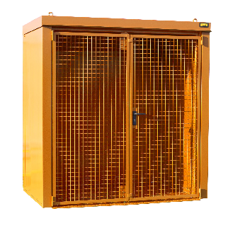 Gasflaschen-Container GFC-B M1, Gelborange für 28x Gasflaschen Ø 230 mm-Beschreibung lesen