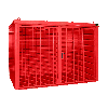 Bauer Gasflaschen-Container GFC-B M5, Feuerrot für 96x Gasflaschen Ø 230 mm Bauer Gasflaschen-Container GFC-B M5, Feuerrot für 96x Gasflaschen Ø 230 mm