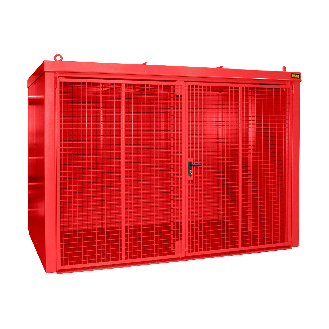 Bauer Gasflaschen-Container GFC-B M5, Feuerrot für 96x Gasflaschen Ø 230 mm-Beschreibung lesen