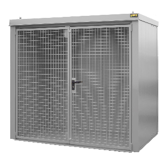 Gasflaschen-Container GFC-B M3, Mausgrau für 45x Gasflaschen Ø 230 mm-Beschreibung lesen