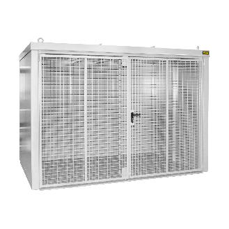 Bauer Gasflaschen-Container GFC-B M5, Grauweiß für 96x Gasflaschen Ø 230 mm-Beschreibung lesen