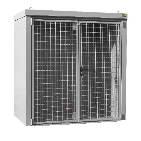 Gasflaschen-Container GFC-B M1, Mausgrau für 28x Gasflaschen Ø 230 mm Gasflaschen-Container GFC-B M1, Mausgrau für 28x Gasflaschen Ø 230 mm-Beschreibung lesen