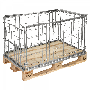 Kongamek Palettencontainer verzinkt 870mm hoch seitlich halbzu öffnen passend zu Europaletten 1200x800mm