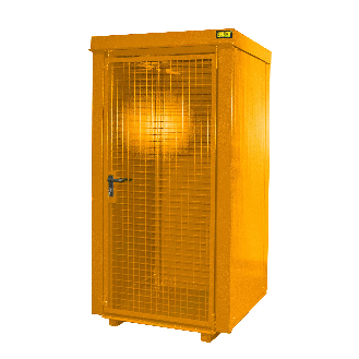 Gasflaschen-Container GFC-B M0, Gelborange für 9x Gasflaschen Ø 230 mm-Beschreibung lesen
