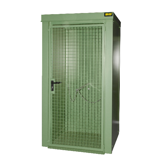 Gasflaschen-Container GFC-B M0, Resedagrün für 9x Gasflaschen Ø 230 mm Gasflaschen-Container GFC-B M0, Resedagrün für 9x Gasflaschen Ø 230 mm-Beschreibung lesen