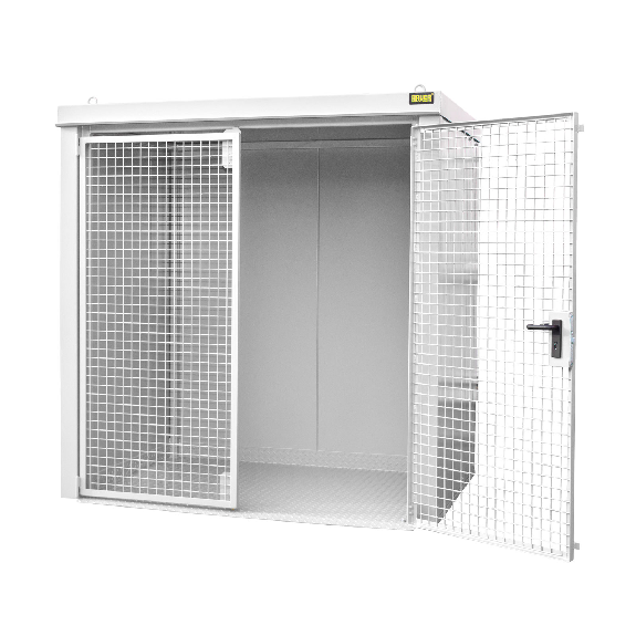 Gasflaschen-Container GFC-B M2, Grauweiß für 35x Gasflaschen Ø 230 mm Gasflaschen-Container GFC-B M2, Grauweiß für 35x Gasflaschen Ø 230 mm-Beschreibung lesen
