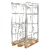 Palettencontainer verzinkt 1800mm hoch, seitlich halb zu öffnen passend zu Europaletten 1200x800mm