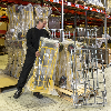 Palettencontainer verzinkt 1800mm hoch, seitlich halb zu öffnen passend zu Europaletten 1200x800mm