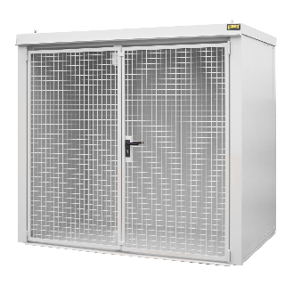 Gasflaschen-Container GFC-B M3, Grauweiß für 45x Gasflaschen Ø 230 mm-Beschreibung lesen