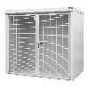 Gasflaschen-Container GFC-B M3, Grauweiß für 45x Gasflaschen Ø 230 mm