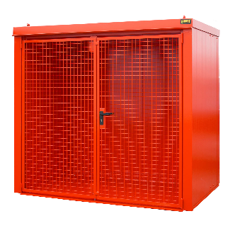 Gasflaschen-Container GFC-B M3, Feuerrot für 45x Gasflaschen Ø 230 mm-Beschreibung lesen