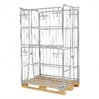 Palettencontainer verzinkt 1800mm hoch passend zu Europaletten 1200x800mm-Beschreibung lesen