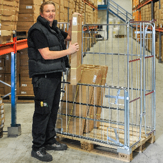 Palettencontainer verzinkt 1800mm hoch passend zu Europaletten 1200x800mm-Beschreibung lesen