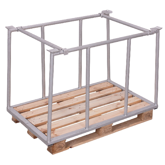 VARIOfit Palettenaufsatz Typ 75 aus verzinktem Stahl 1200x1000mm Maße, 1155mm Höhe-Beschreibung lesen