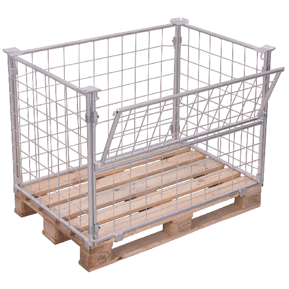 VARIOfit Palettenaufsatz Typ 64 aus verzinktem Stahl 1200x1000mm Maße, 1000mm Höhe-Beschreibung lesen