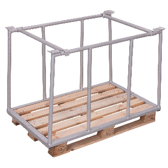VARIOfit Palettenaufsatz Typ 75 aus verzinktem Stahl 1200x800mm Maße, 1555mm Höhe-Beschreibung lesen
