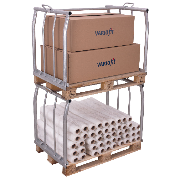 VARIOfit Palettenaufsatz Typ 66 aus verzinktem Stahl 1200x800mm Maße, 1000mm Höhe-Beschreibung lesen