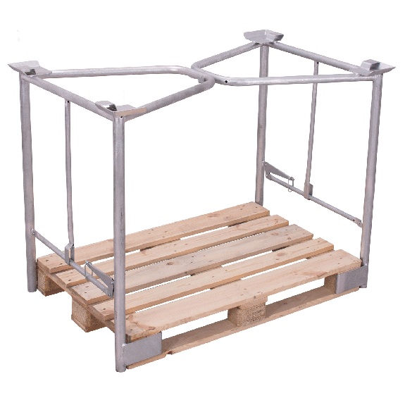 VARIOfit Palettenaufsatz Typ 65k mit Klemmvorrichtung aus verzinktem Stahl 1200x800mm Maße, 1600mm Höhe VARIOfit Palettenaufsatz Typ 65k mit Klemmvorrichtung aus verzinktem Stahl 1200x800mm Maße, 1600mm Höhe-Beschreibung lesen