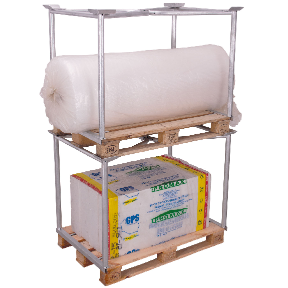 VARIOfit Palettenaufsatz Typ 65 aus verzinktem Stahl 1200x800mm Maße, 800mm Höhe-Beschreibung lesen