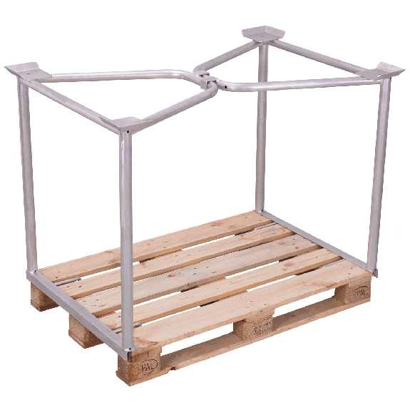 VARIOfit Palettenaufsatz Typ 65 aus verzinktem Stahl 1200x800mm Maße, 800mm Höhe-Beschreibung lesen