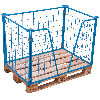 VARIOfit Palettenaufsatz Typ 65k mit Klemmvorrichtung aus Stahl 1200x1000mm Maße, 1600mm Höhe