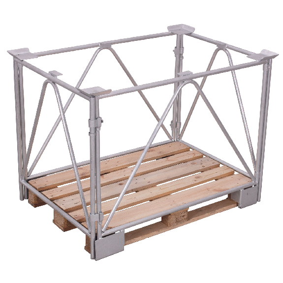 Type de fixation de palette 68 à partir de dimensions galvanisées en acier 1200x1000 mm, hauteur de 1200 mm-Leggi tutto