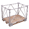 VARIOfit Palettenaufsatz Typ 68 aus verzinkt Stahl 1200x1000mm Maße, 1200mm Höhe