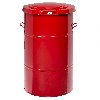 Kongamek Abfallbehälter in rot aus Blech 115l Volumen Kongamek Abfallbehälter in rot aus Blech 115l Volumen
