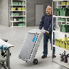 Recyclingbehälter mit großem Volumen und Sackhalterung