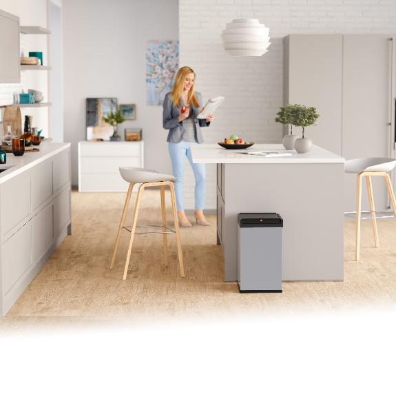 Hailo großraum Abfallbox Big-Box Swing L Silber-Beschreibung lesen