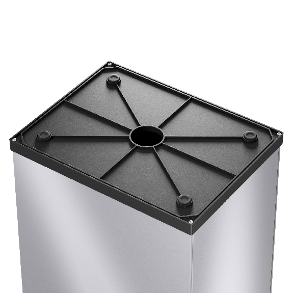 Hailo großraum Abfallbox Big-Box Swing L Silber-Beschreibung lesen