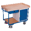VARIOfit Werkstattwagen mit Schiebegriff, Schrank, Schublade und 2 Ladeflächen bis 1125x630mm