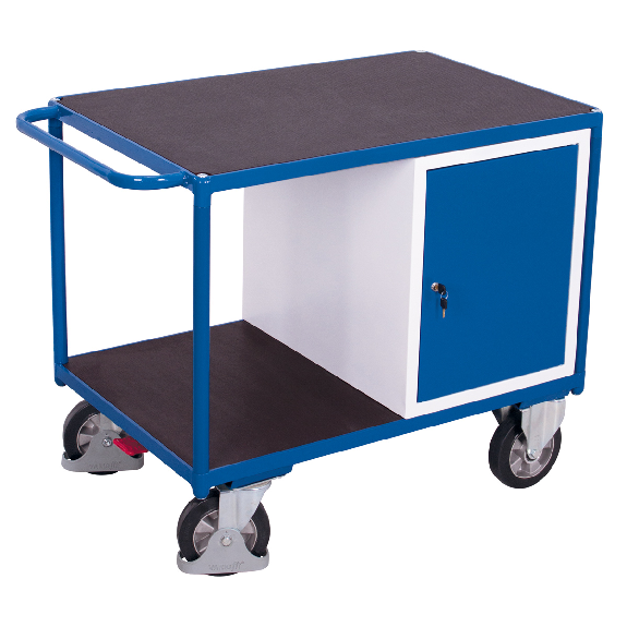 VARIOfit Schwerlast Werkstattwagen mit Schrank und 2 Ladeflächen 1260x800mm-Beschreibung lesen