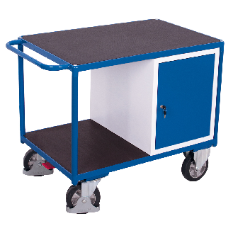 VARIOfit Schwerlast Werkstattwagen mit Schrank und 2 Ladeflächen 1060x700mm-Beschreibung lesen