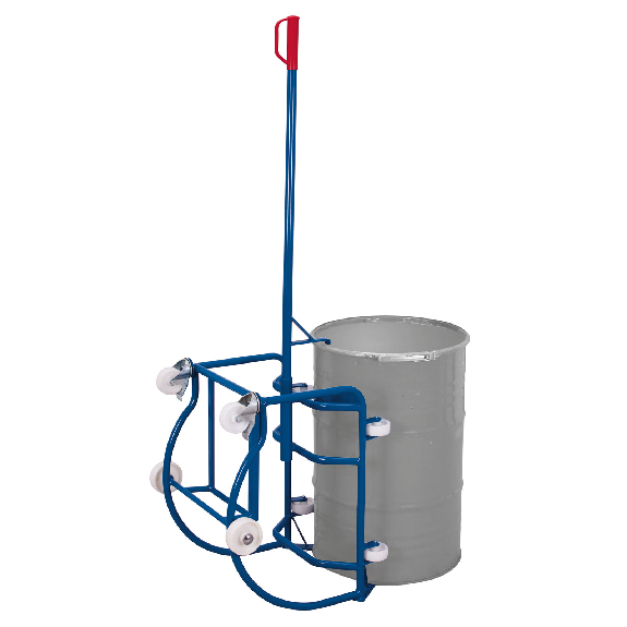 VARIOfit Fasskipper 250kg Traglast mit Hebelstange, Fassauflage mit 4 Kunststoffrollen-Beschreibung lesen