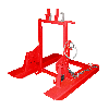 Bauer Mülltonnen-Kipper MK 120 mit Gabelzinkenaufnahme, 1x80/120l, Feuerrot