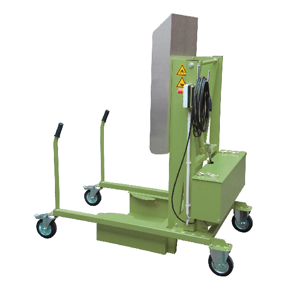 Bauer Mülltonnen-Kippstation MKS-230V, Elektrohydraulisch, lackiert, Resedagrün-Beschreibung lesen