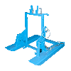 Bauer Mülltonnen-Kipper MK 120 mit Gabelzinkenaufnahme, 1x80/120l, Lichtblau Bauer Mülltonnen-Kipper MK 120 mit Gabelzinkenaufnahme, 1x80/120l, Lichtblau