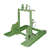 Bauer Mülltonnen-Kipper MK 120 mit Gabelzinkenaufnahme, 1x80/120l, Resedagrün